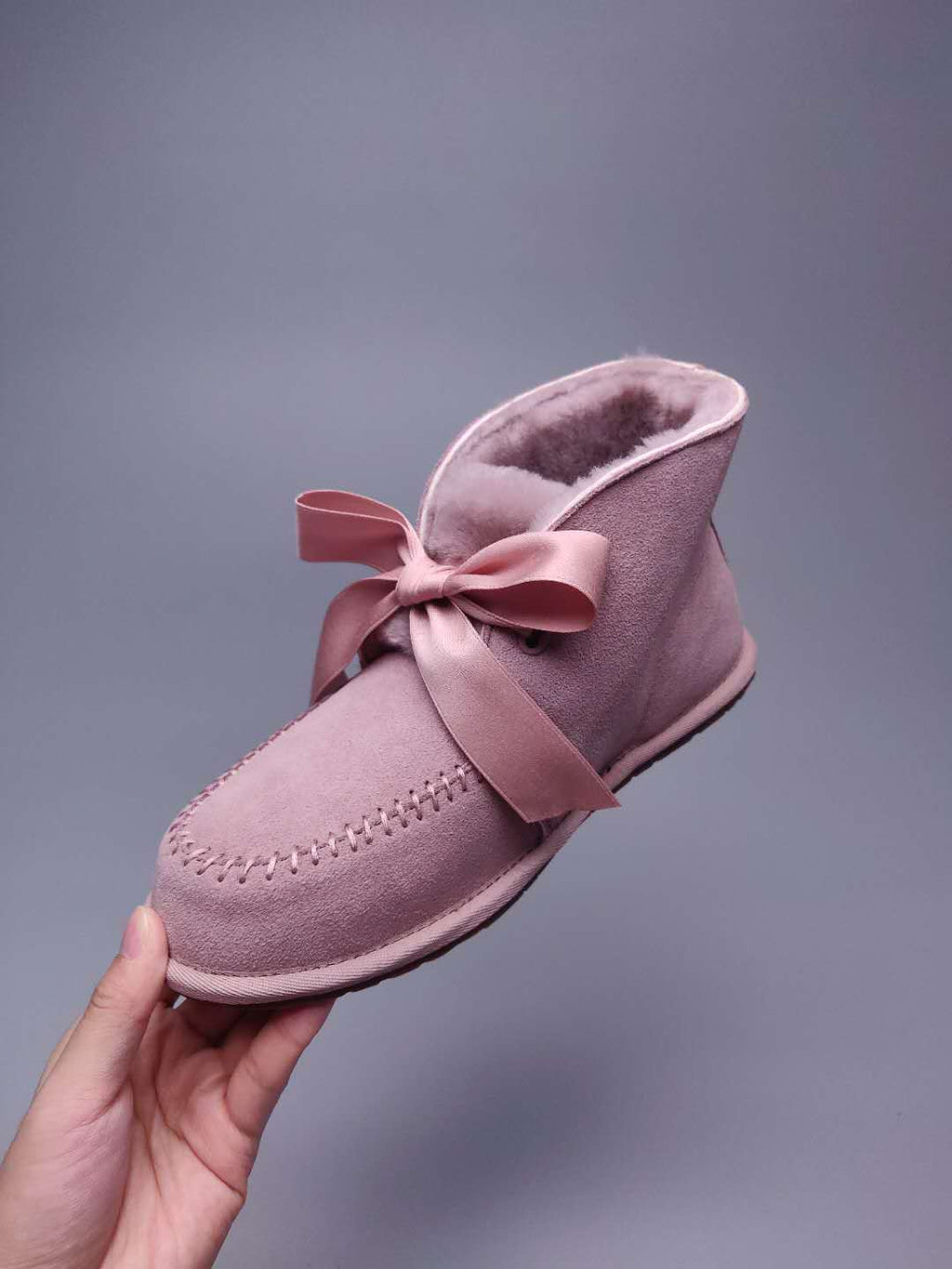 9934 Lace-Up Boots – Dusty Pink (In Stock)
