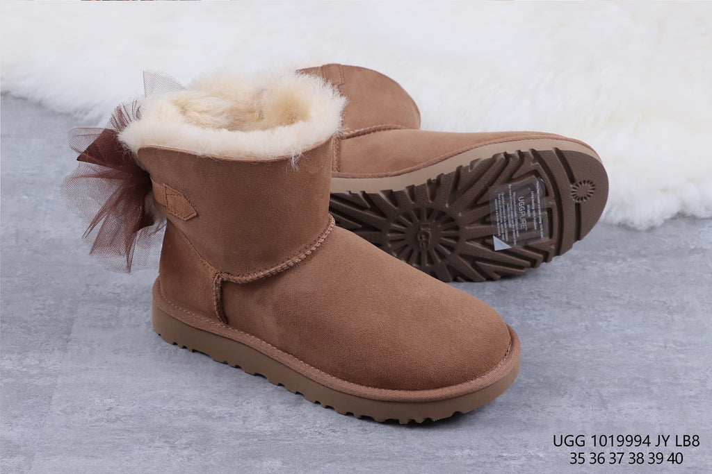 9994 Classic Mini II Mesh Bow Boots – Chestnut (In Stock)