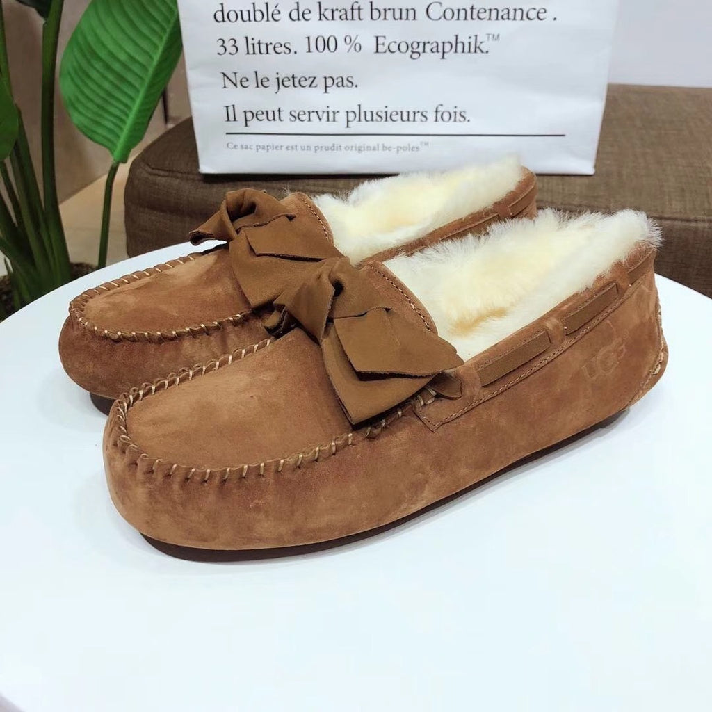 0031 Bow-Tie Driving Loafers – Chestnut