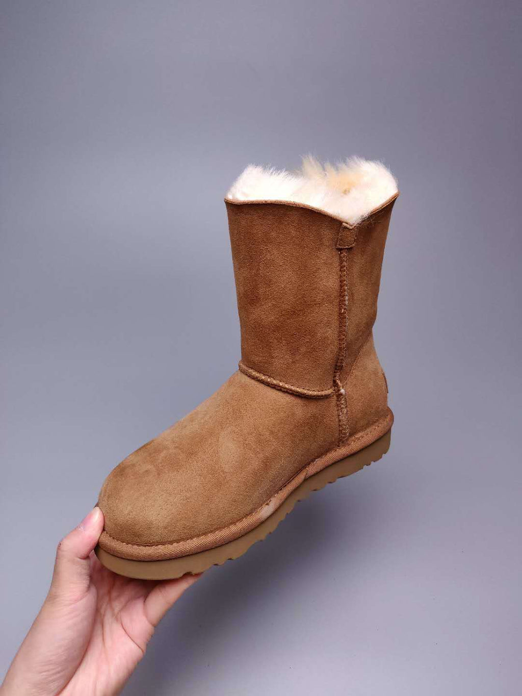 2480 Side-Zip Mid-Calf Boots – Chestnut (In Stock)