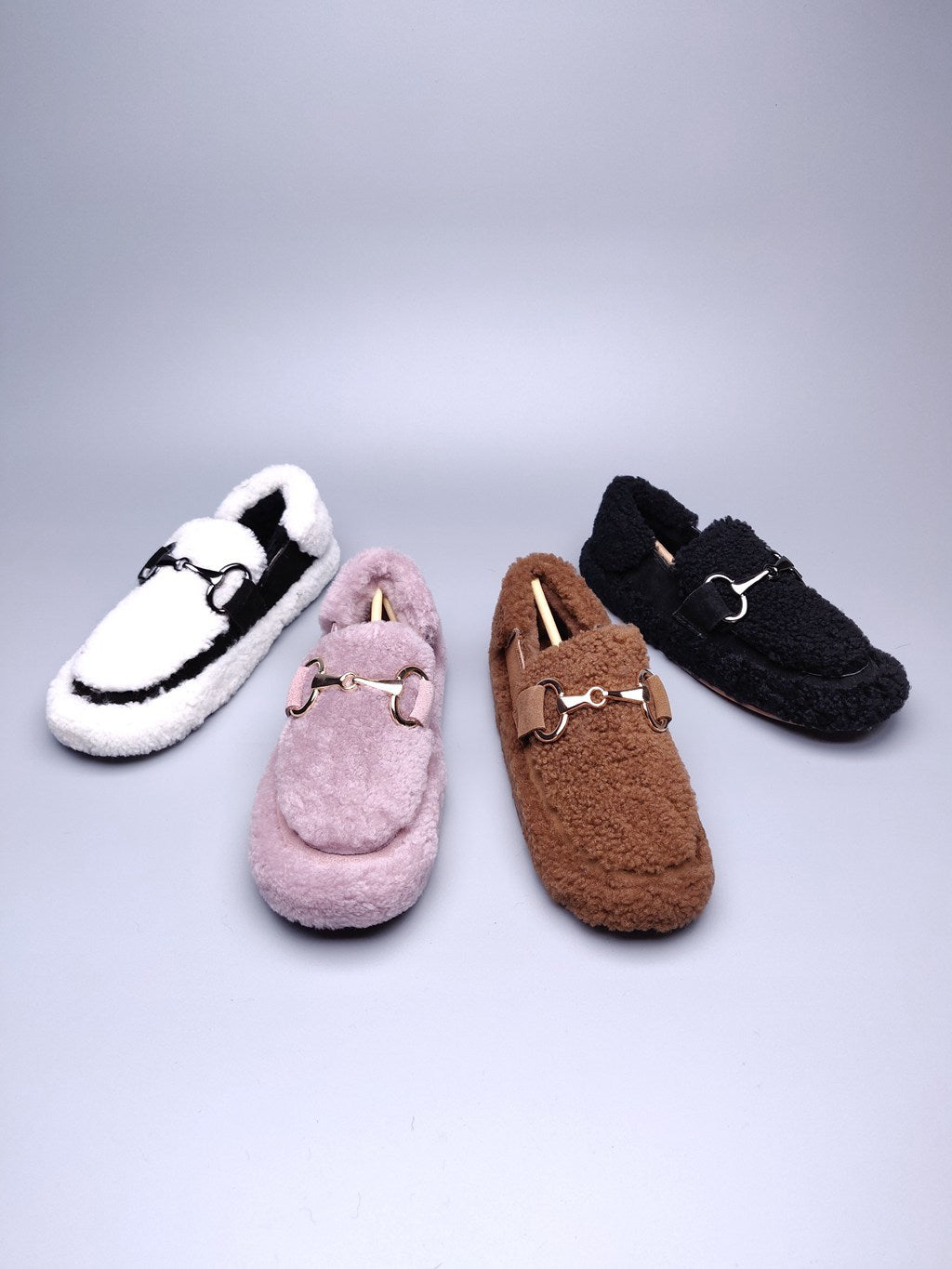 9727 Teddy Curly Loafers – Black (In Stock)