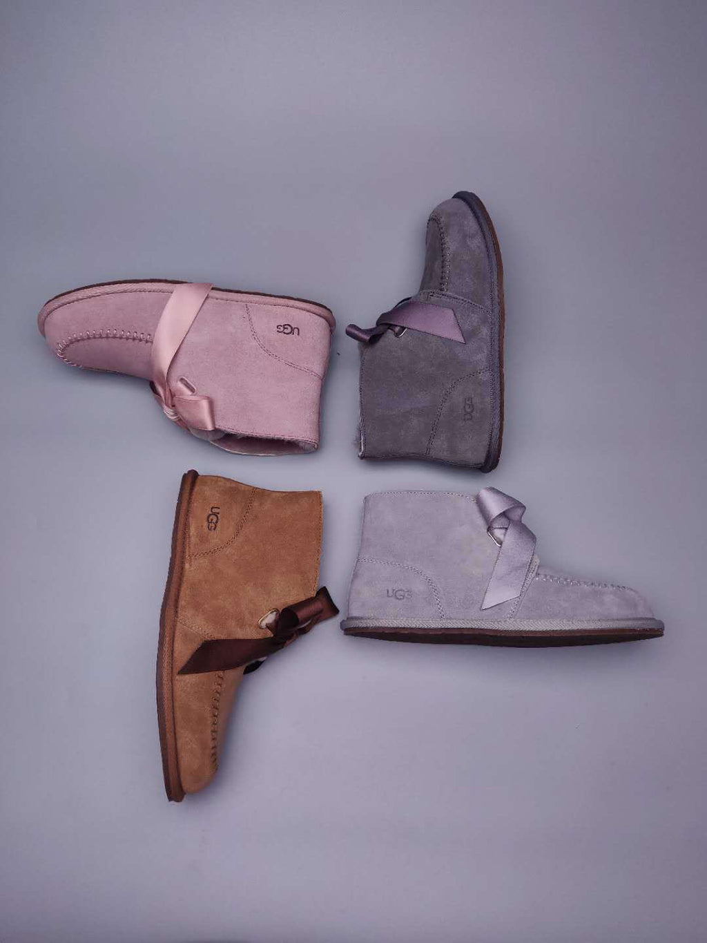 9934 Lace-Up Boots – Dusty Pink (In Stock)