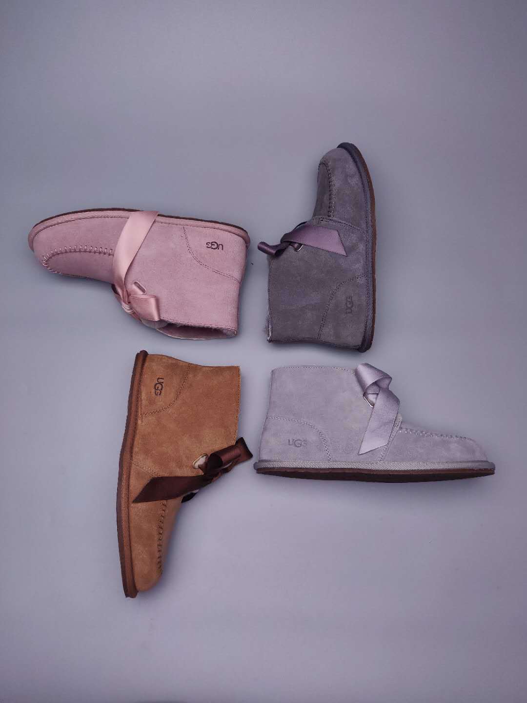 9934 Lace-Up Boots – Dusty Pink (In Stock)