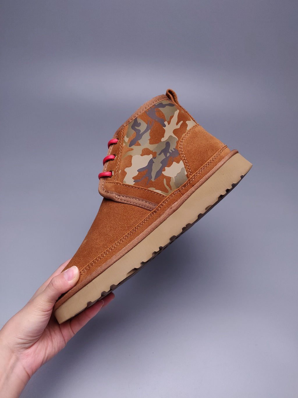 4193 Color-Block Camo Men’s Boots – Chestnut (In Stock)