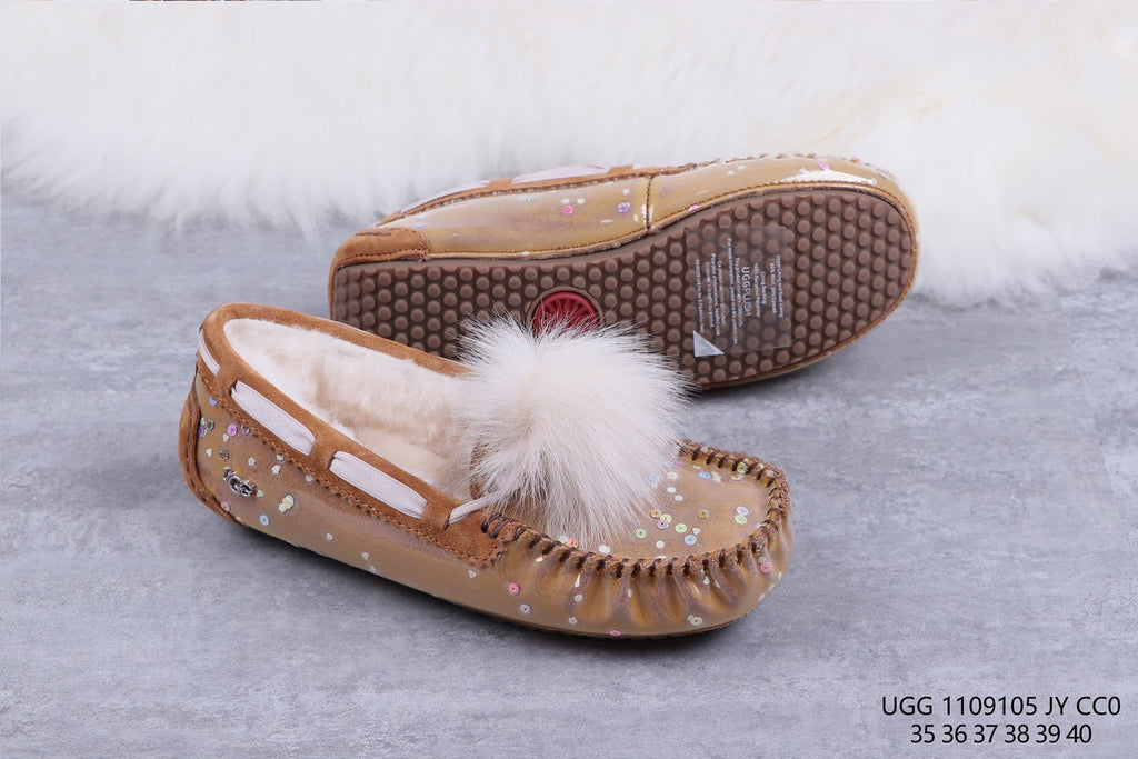 6125 Glow-in-the-Dark Starry Night Moccasin Boots – Chestnut | US Limited Edition (In Stock)