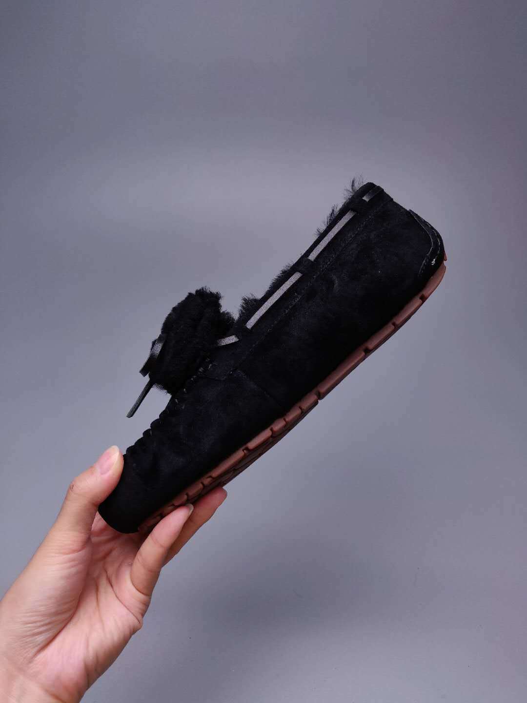 8913 Double Bow Loafers – Black (In Stock)