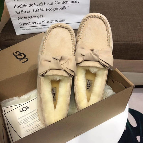 0031 Bow-Tie Driving Loafers – Light Tan