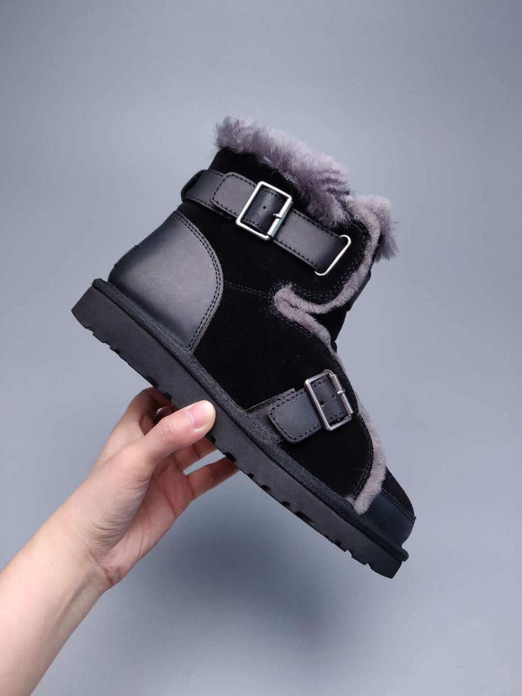 9431 New Edition Moto Shoes – Black Grey (In Stock)