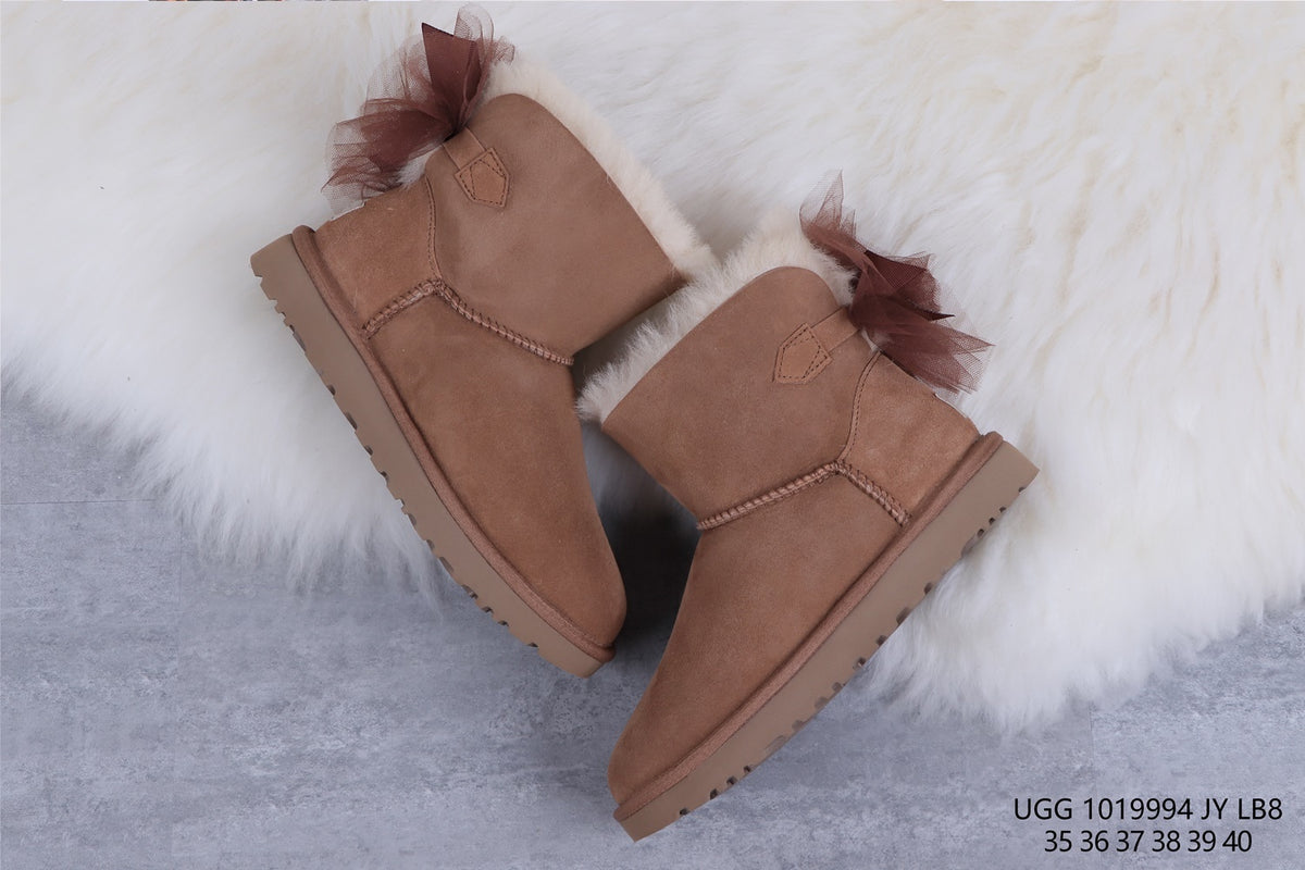 9994 Classic Mini II Mesh Bow Boots – Chestnut (In Stock)