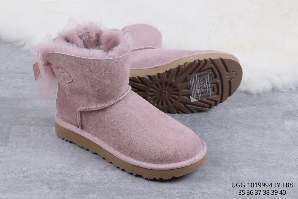 9994 Classic Mini II Mesh Bow Boots – Dusk Pink (In Stock)