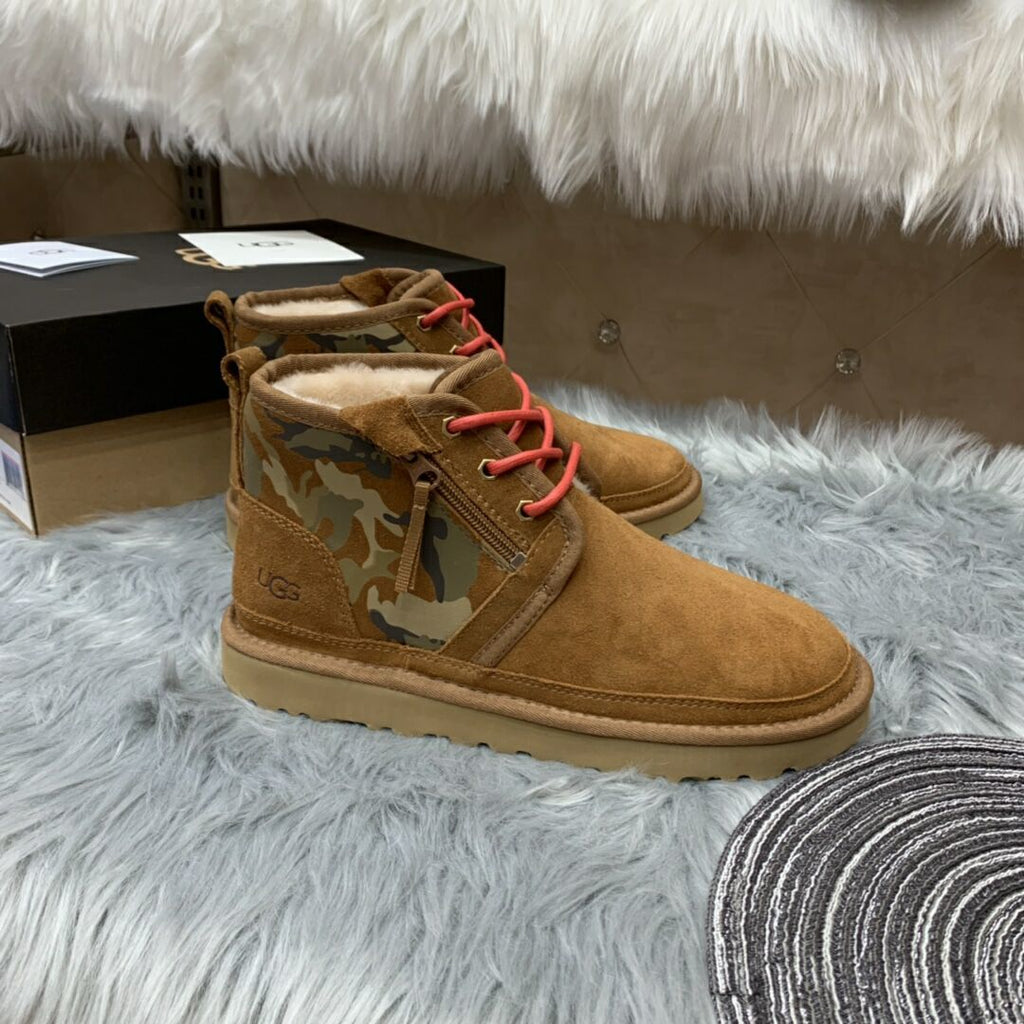 4193 Color-Block Camo Men’s Boots – Chestnut (In Stock)