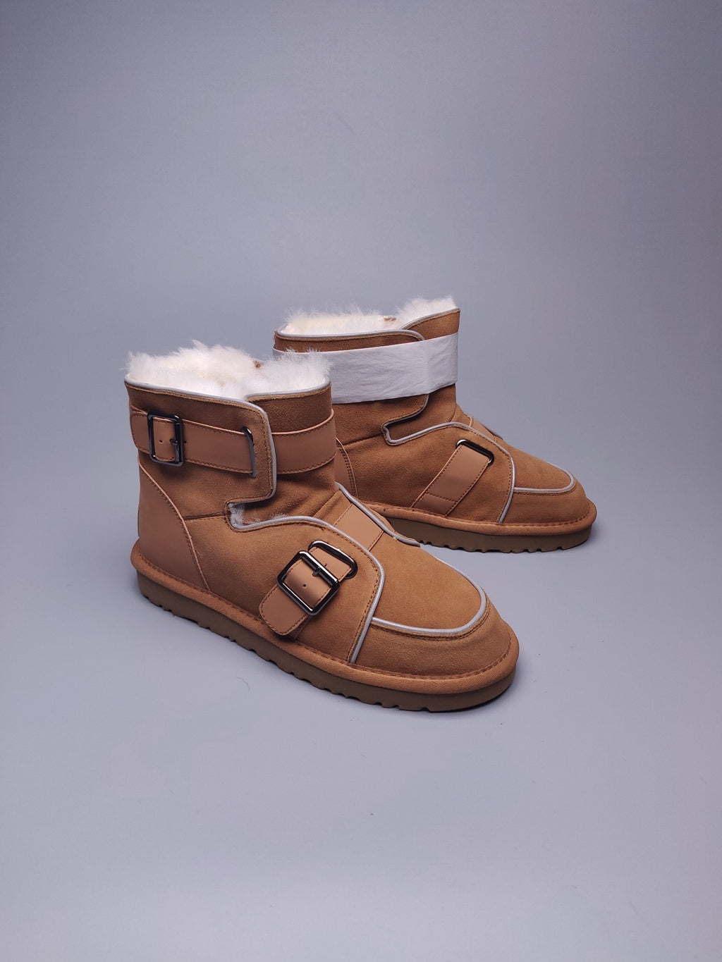 8358 Glow-in-the-Dark Moto Snow Boots – Chestnut (In Stock)