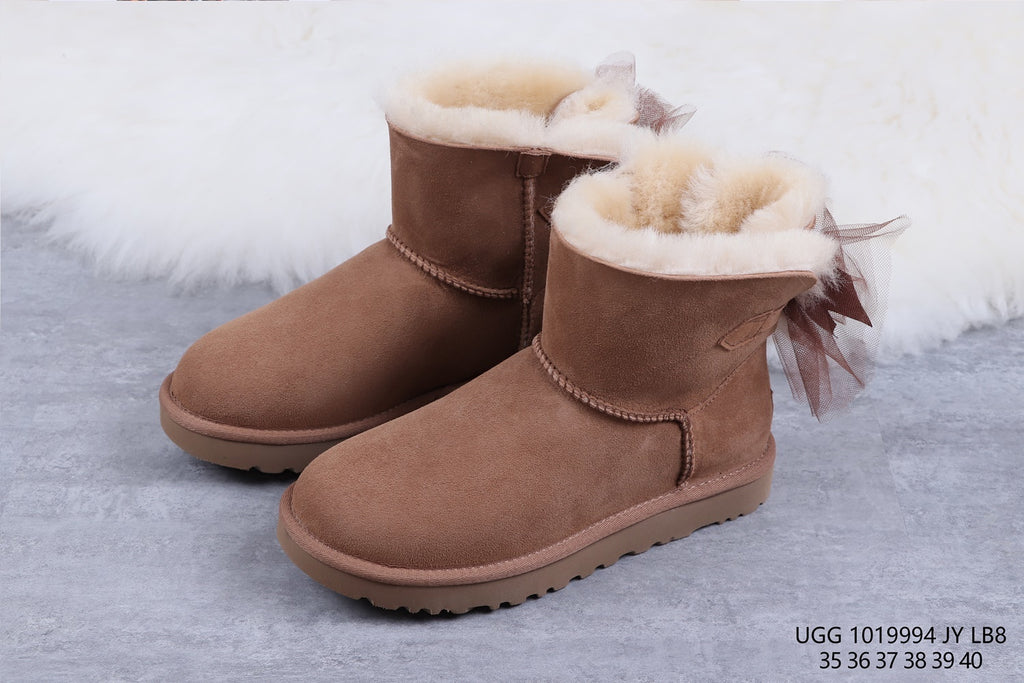 9994 Classic Mini II Mesh Bow Boots – Chestnut (In Stock)