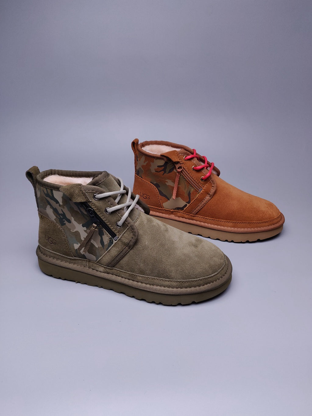 4193 Color-Block Camo Men’s Boots – Army Green (In Stock)