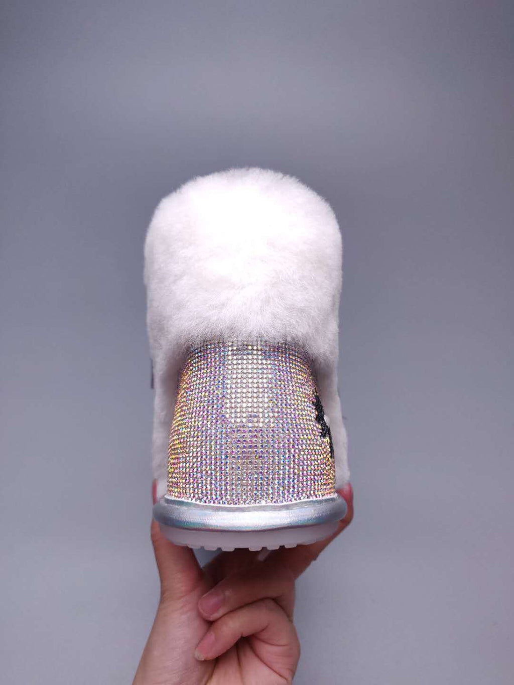 7888 Daisy Crystal Ribbon Boots – Iridescent (In Stock)