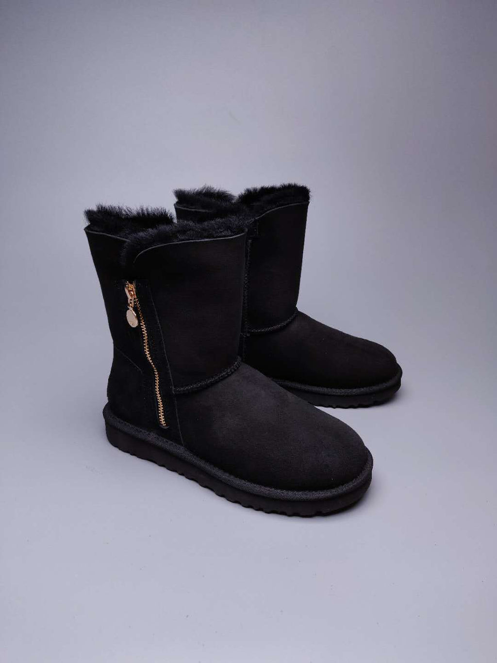 2480 Side-Zip Mid-Calf Boots – Black (In Stock)