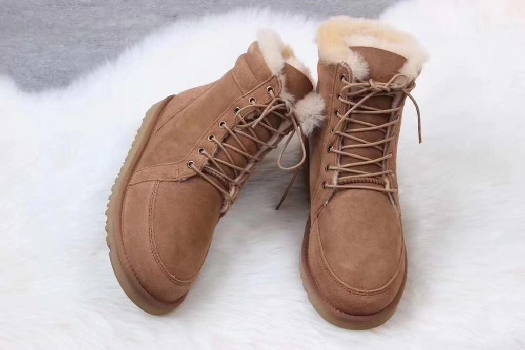 097 Versatile Fur-Lined Martin Boots – Chestnut