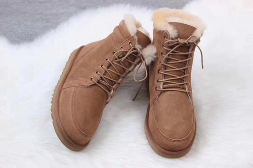 097 Versatile Fur-Lined Martin Boots – Chestnut