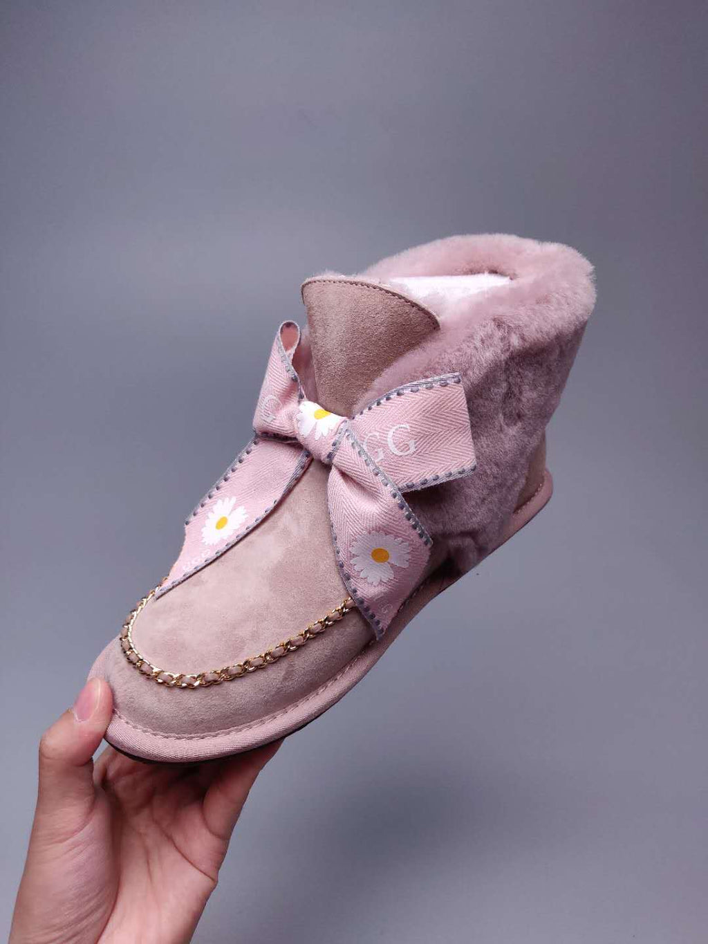 7888 Daisy Chain Ribbon Boots – Dusty Pink (In Stock)