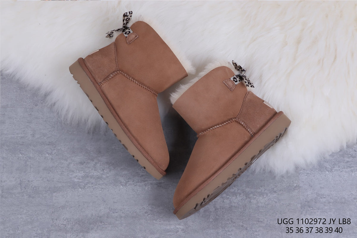 2972 Classic Mini II Exotic Bow Boots – Chestnut (In Stock)