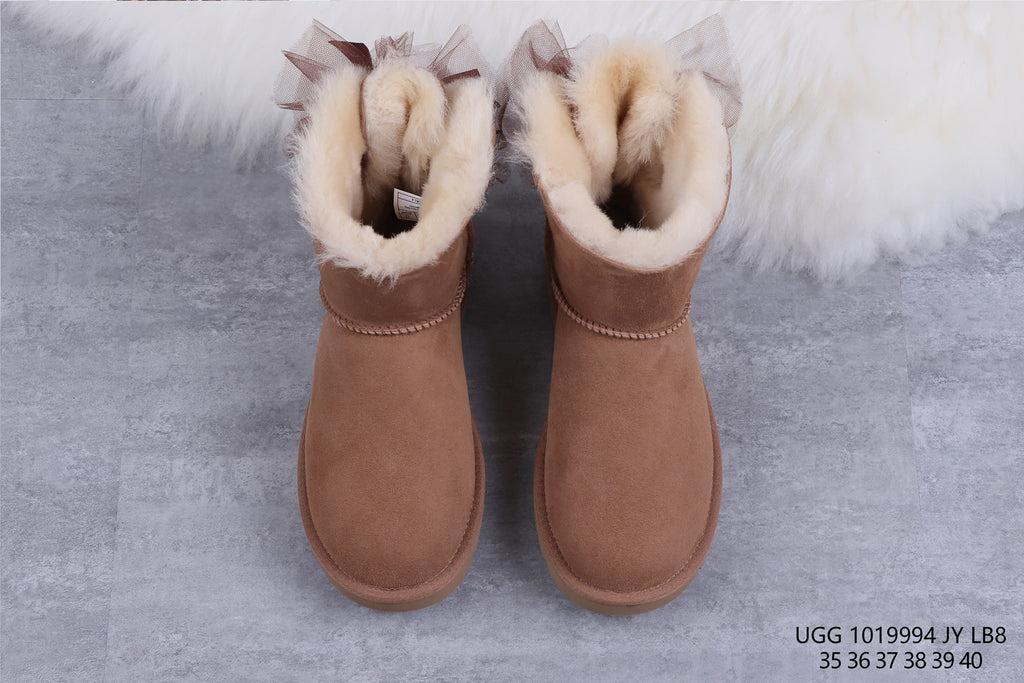 9994 Classic Mini II Mesh Bow Boots – Chestnut (In Stock)